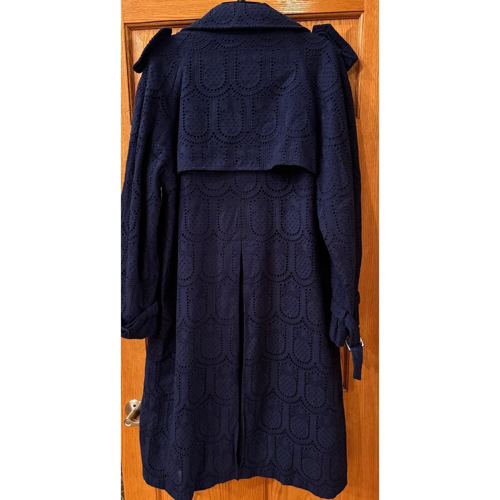 FARM Rio Blue Eyelet Coat - Picture 8 of 9